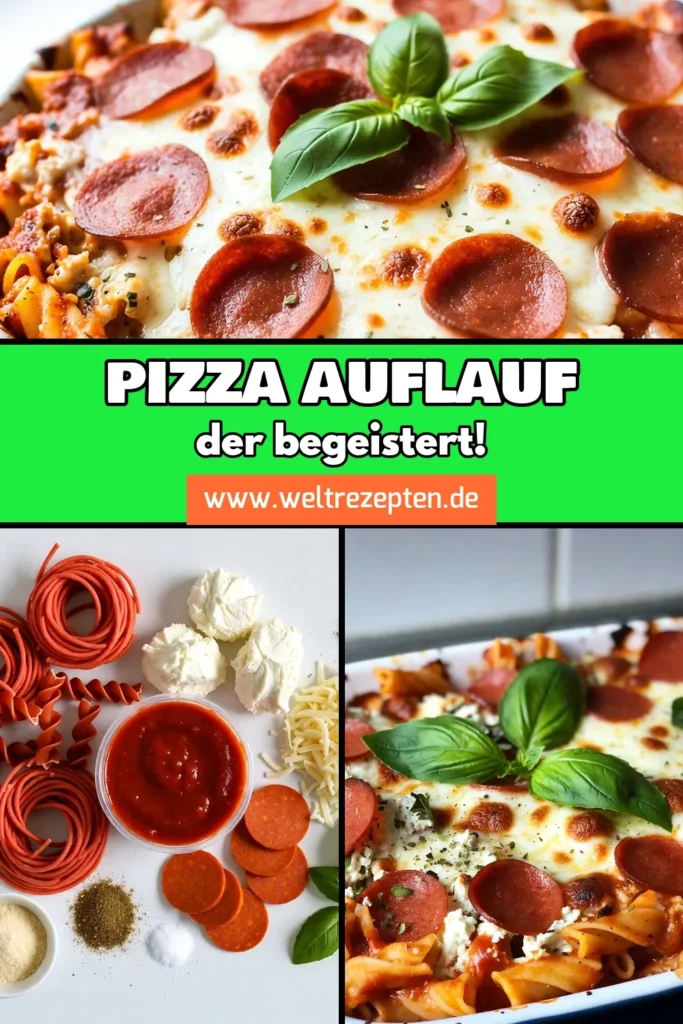 Entdecken Sie dieses köstliche Rezept für Peperoni Pizza Auflauf, das Ihre Familie begeistern wird! Mit Rotini-Pasta, Ricotta und viel geschmolzenem Käse ist dieser einfache Pizza Auflauf perfekt für jeden Abend. Genießen Sie ein italienisches Nudelgericht, das schnell zubereitet ist und wunderbar schmeckt. Probieren Sie jetzt unser einfaches Rotini-Pasta Rezept aus und lassen Sie sich von den Aromen verführen! Speichern und teilen Sie es! #PizzaAuflauf #KulinarischeFreude #Nudelgerichte #EinfacheRezepte