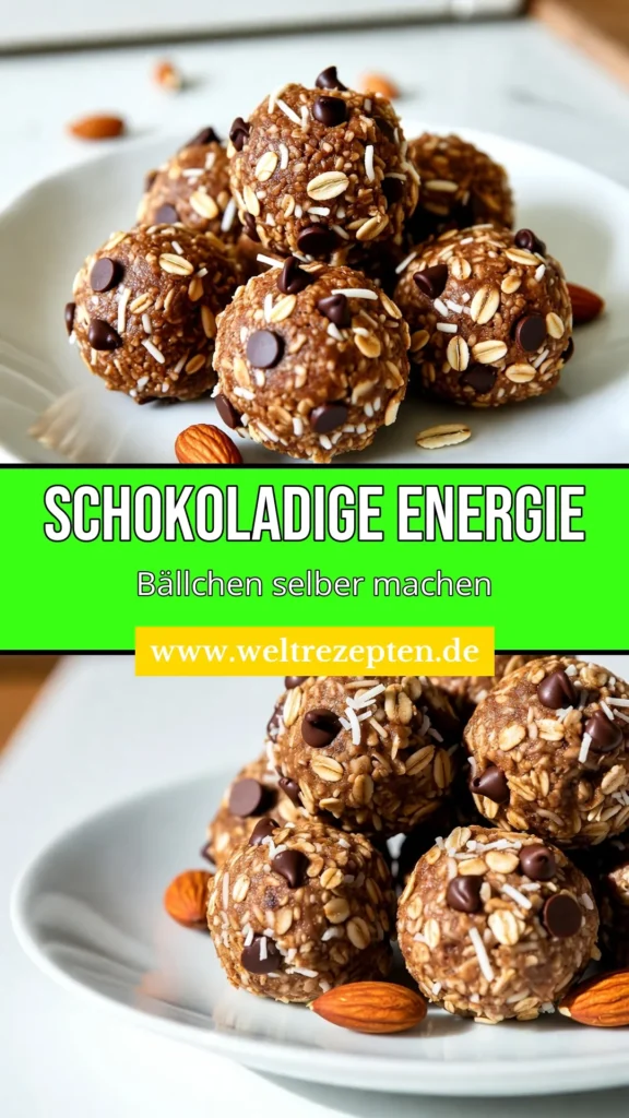 Entdecke unser einfaches Rezept für köstliche Almond Joy Bällchen! Diese Energie-Bällchen sind perfekte gesunde Snacks und vegan, ideal für zwischendurch. Mit Haferflocken, Mandelbutter, Kokosraspeln und Zartbitterschokolade sind sie nicht nur lecker, sondern auch nahrhaft. Perfekt für jeden, der gesunde Rezepte sucht. Probiere sie aus und teile deine Kreationen! #AlmondJoyBällchen #EnergieBällchenRezept #GesundeSnacks #VeganSnacks