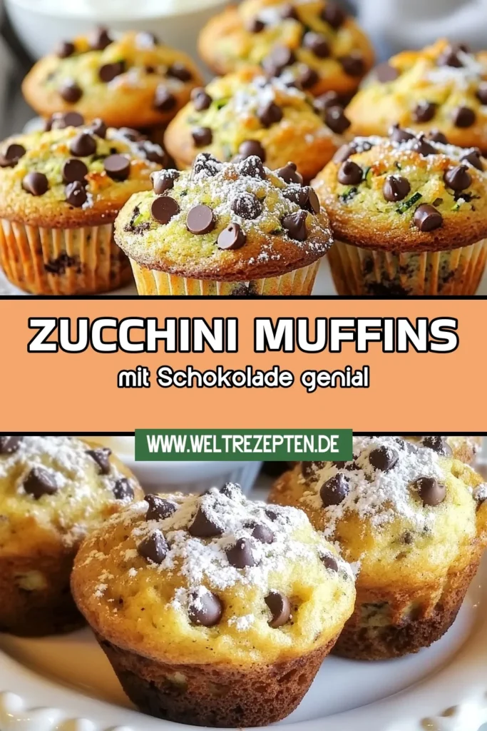Entdecke unser köstliches Rezept für Schokoladenstückchen Muffins! Diese gesunden Muffins mit Zucchini sind perfekt für einen süßen Snack. Mit diesem Zucchini Muffins Rezept zauberst du einfache Muffinrezepte, die jedem schmecken. Die Kombination aus schokoladigen Leckerbissen und gesunder Zucchini macht diese Muffins unwiderstehlich. Probiere es aus und lass dich überraschen! #SchokoladenstückchenMuffins #ZucchiniMuffins #GesundeMuffins #EinfacheMuffinrezepte