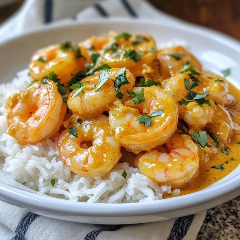 Für cremige Kokosnuss-Garnelen brauchen wir einige wichtige Zutaten. Hier sind sie: - 450 g große Garnelen, geschält und entdarmt - 240 ml Kokosmilch - 2 Esslöffel rote Curry-Paste - 1 Esslöffel Limettensaft - 2 Knoblauchzehen, fein gehackt - 1 Teelöffel Ingwer, gerieben - 1 Esslöffel Olivenöl - 1 Esslöffel Fischsauce (optional) - 1 Esslöffel brauner Zucker - Frischer Koriander zur Garnierung - Salz und Pfeffer nach Geschmack - Gekochter Jasminreis zum Servieren Diese Zutaten sorgen für einen tollen, cremigen Geschmack. Die Garnelen bilden die Basis, während die Kokosmilch und die Curry-Paste die Aromen intensivieren. Wenn Sie keine frischen Zutaten haben, gibt es gute Alternativen. Gefrorene Garnelen sind eine gute Wahl. Sie sind oft praktisch und leicht zu finden. Achten Sie darauf, sie gut aufzutauen, bevor Sie sie verwenden. Statt frischem Ingwer können Sie auch Ingwerpulver nehmen. Für die Curry-Paste gibt es auch milde Varianten. Diese sind perfekt, wenn Sie es nicht zu scharf mögen. Die Auswahl der Garnelen ist wichtig für dieses Gericht. Achten Sie auf frische oder gefrorene Garnelen von guter Qualität. - Wählen Sie große Garnelen, da sie saftiger sind. - Achten Sie darauf, dass sie fest und glänzend sind. - Sie sollten keinen unangenehmen Geruch haben. Das sorgt dafür, dass die Garnelen perfekt in die cremige Sauce passen und Ihnen ein tolles Geschmackserlebnis bieten. {{ingredient_image_2}} Beginnen Sie mit der Vorbereitung der Zutaten. Nehmen Sie 450 g große Garnelen, schälen und entdarmen Sie sie. Dies ist wichtig, um den besten Geschmack zu erzielen. Hacken Sie zwei Knoblauchzehen fein und reiben Sie einen Teelöffel frischen Ingwer. Diese beiden Zutaten geben der Soße viel Aroma. Messen Sie 240 ml Kokosmilch ab und stellen Sie sie bereit. Sie brauchen auch 2 Esslöffel rote Curry-Paste und 1 Esslöffel Limettensaft. Notieren Sie sich auch die weiteren Zutaten wie braunen Zucker und Fischsauce. Für die Soße erhitzen Sie 1 Esslöffel Olivenöl in einem mittelgroßen Topf bei mittlerer Hitze. Fügen Sie die fein gehackten Knoblauchzehen und den geriebenen Ingwer hinzu. Braten Sie diese etwa 1 Minute an, bis sie duften. Geben Sie dann die rote Curry-Paste dazu. Lassen Sie die Mischung eine weitere Minute kochen. Jetzt gießen Sie die Kokosmilch und den Limettensaft in den Topf. Wenn Sie Fischsauce verwenden, fügen Sie diese ebenfalls hinzu. Rühren Sie alles gut um. Fügen Sie dann 1 Esslöffel braunen Zucker, Salz und Pfeffer nach Geschmack hinzu. Lassen Sie die Mischung sanft köcheln. Jetzt kommen die Garnelen ins Spiel. Geben Sie die vorbereiteten Garnelen in den Topf. Kochen Sie sie 5 bis 7 Minuten lang. Achten Sie darauf, dass die Garnelen rosa und undurchsichtig werden. Dies zeigt, dass sie gut durchgegart sind. Überkochen Sie die Garnelen nicht, da sie sonst zäh werden. Nehmen Sie den Topf dann vom Herd und lassen Sie die Soße einige Minuten ruhen. Dies hilft der Soße, leicht einzudicken. Servieren Sie die cremigen Kokosnuss-Garnelen auf einem Bett aus Jasminreis und garnieren Sie das Gericht mit frischem Koriander. Genießen Sie Ihr leckeres Gericht! Ein häufiger Fehler ist, die Garnelen zu lange zu kochen. Sie sollten nur 5 bis 7 Minuten kochen. Wenn sie zu lange garen, werden sie zäh und gummiartig. Ein weiterer Fehler ist die Verwendung von kalten Garnelen. Lassen Sie sie vor dem Kochen auf Raumtemperatur kommen. So garen sie gleichmäßiger. Achten Sie auch darauf, die Hitze nicht zu hoch einzustellen. Zu hohe Hitze kann die Sauce anbraten und die Garnelen austrocknen. Um die Dicke der Sauce zu steuern, können Sie die Kokosmilch variieren. Verwenden Sie mehr Kokosmilch für eine dünnere Sauce und weniger für eine dickere. Eine weitere Option ist, die Sauce länger köcheln zu lassen. Dadurch verdampft etwas Flüssigkeit und die Sauce wird dicker. Wenn Sie es noch dicker mögen, fügen Sie einen Teelöffel Maisstärke hinzu. Mischen Sie die Stärke vorher mit etwas Wasser, bevor Sie sie zur Sauce geben. Um den Geschmack zu verbessern, können Sie verschiedene Gewürze hinzufügen. Ein Teelöffel Kurkuma verleiht der Sauce eine schöne Farbe und zusätzlichen Geschmack. Für mehr Frische können Sie frischen Basilikum oder Minze verwenden. Sie können auch einen Spritzer Limettensaft nach dem Kochen hinzufügen. Dies verstärkt den Geschmack der Garnelen und der Sauce. Experimentieren Sie mit diesen Zutaten, um Ihre eigene Note zu finden. Pro Tipps Garnelen richtig garen: Achten Sie darauf, die Garnelen nur so lange zu kochen, bis sie rosa und undurchsichtig sind, um ein Überkochen zu vermeiden. Frische Zutaten verwenden: Verwenden Sie frischen Koriander und Limetten für ein intensiveres Aroma und einen frischeren Geschmack. Würzen nach Geschmack: Passen Sie die Menge von Salz, Pfeffer und braunem Zucker an Ihren persönlichen Geschmack an, um die perfekte Balance zu finden. Präsentation ist alles: Garnieren Sie das Gericht mit zusätzlichen Limettenspalten und einem Spritzer Limettensaft für eine ansprechende Präsentation. {{image_4}} Wenn Sie eine vegane Variante mögen, nutzen Sie Tofu oder frisches Gemüse. Tofu nimmt die Aromen gut auf. Schneiden Sie ihn in Würfel und braten Sie ihn an, bis er goldbraun ist. Sie können auch Gemüse wie Brokkoli, Paprika oder Zucchini verwenden. Diese geben Farbe und frischen Geschmack. Fügen Sie das Gemüse zur Soße hinzu und kochen Sie alles gut durch. So haben Sie eine leckere, pflanzliche Option. Das Rezept ist flexibel. Sie können auch andere Meeresfrüchte verwenden. Zum Beispiel Muscheln oder Tintenfisch. Passen Sie die Kochzeit an, damit alles zart bleibt. Muscheln benötigen weniger Zeit, während Tintenfisch etwas länger kochen muss. Experimentieren Sie mit verschiedenen Kombinationen, um neue Geschmäcker zu entdecken. Wenn Sie es scharf mögen, fügen Sie mehr rote Curry-Paste hinzu. Chiliflocken oder frische Chilischoten sind ebenfalls gute Optionen. Achten Sie darauf, die Schärfe langsam zu steigern. Testen Sie die Soße während des Kochens, um den perfekten Schärfegrad zu finden. So können Sie das Gericht nach Ihrem Geschmack anpassen. Um die Reste der cremigen Kokosnuss-Garnelen frisch zu halten, lege sie in einen luftdichten Behälter. Achte darauf, dass der Behälter gut verschlossen ist. So bleibt die Sauce cremig und die Garnelen zart. Stelle den Behälter dann in den Kühlschrank. Die Reste sind dort etwa 2 bis 3 Tage haltbar. Wenn du mehr Reste hast, kannst du die Garnelen auch einfrieren. Lege sie in einen gefrierfesten Behälter oder in einen Gefrierbeutel. Drücke die Luft so gut wie möglich heraus, bevor du sie verschließt. So verhindern wir Gefrierbrand. Die Garnelen halten sich im Gefrierfach bis zu 3 Monate. Denken daran, dass die Textur beim Auftauen leicht anders sein kann. Um die Reste wieder aufzuwärmen, kannst du die Garnelen in einer Pfanne bei mittlerer Hitze erhitzen. Füge etwas Kokosmilch hinzu, um die Sauce wieder cremig zu machen. Rühre gut um, bis alles heiß ist. Du kannst die Garnelen auch in der Mikrowelle aufwärmen. Stelle die Mikrowelle auf mittlere Leistung und erwärme die Garnelen in kurzen Intervallen. So bleibt das Gericht lecker und saftig. Ja, du kannst Garnelen durch Hühnchen ersetzen. Hühnchen bringt einen anderen Geschmack, bleibt aber lecker. Verwende Hähnchenbrust, die du in kleine Stücke schneidest. Koche das Hühnchen in der gleichen Soße. Achte darauf, dass das Fleisch gut durchgegart ist. Es dauert ein wenig länger, etwa 10 bis 12 Minuten. So bekommst du ein ebenso cremiges Gericht. Zu cremigen Kokosnuss-Garnelen passen viele Beilagen. Gekochter Jasminreis ist sehr beliebt. Er nimmt die Sauce gut auf. Du kannst auch Quinoa oder Basmati-Reis verwenden. Ein frischer Salat mit Limettendressing passt auch gut. Gemüse wie gedämpfter Brokkoli oder grüne Bohnen ergänzt das Gericht wunderbar. Probiere auch frisches Brot, um die Sauce aufzutunken. Reste der cremigen Kokosnuss-Garnelen halten sich gut im Kühlschrank. Du kannst sie in einem luftdichten Behälter aufbewahren. Sie sind bis zu drei Tage haltbar. Wenn du sie länger aufbewahren möchtest, friere sie ein. So bleiben sie bis zu drei Monate frisch. Erwärme sie vorsichtig in der Mikrowelle oder auf dem Herd. Achte darauf, dass sie gut durchgeheizt sind, bevor du sie servierst. Die cremigen Kokosnuss-Garnelen sind einfach zuzubereiten und köstlich. Ich habe die besten Zutaten und Tipps vorgestellt, um perfekte Garnelen zu kochen. Auch Variationen wie vegane Optionen oder andere Meeresfrüchte sind leicht möglich. Denken Sie daran, Reste richtig zu lagern, damit sie frisch bleiben. Mit diesen Tipps gelingt das Gericht immer wieder gut. Probieren Sie es aus und entdecken Sie Ihre eigene Variation!