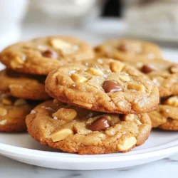 Um leckere Luftfritteuse Erdnussbutter Kekse zu machen, brauchst du diese Zutaten: - 240 g Erdnussbutter (weich oder crunchy) - 200 g brauner Zucker, gut gepackt - 1 großes Ei - 1 Teelöffel Vanilleextrakt - 1/2 Teelöffel Natron - 1/4 Teelöffel Salz - Optional: 85 g Schokoladenstückchen oder gehackte Erdnüsse Diese Zutaten geben deinen Keksen einen tollen Geschmack und eine schöne Textur. Die Wahl der Erdnussbutter ist wichtig. Du kannst weiche oder crunchy Erdnussbutter verwenden. - Weiche Erdnussbutter: Diese sorgt für einen glatten Teig und zarte Kekse. - Crunchy Erdnussbutter: Diese gibt den Keksen einen tollen Biss. Die kleinen Stücke der Erdnüsse machen den Keks noch interessanter. Achte darauf, eine Erdnussbutter ohne Zuckerzusatz zu wählen. So bleiben die Kekse nicht zu süß. Möchtest du deine Kekse aufpeppen? Hier sind ein paar Ideen: - Schokoladenstückchen: Diese bringen einen süßen, schokoladigen Geschmack. - Gehackte Erdnüsse: Sie geben den Keksen mehr Crunch und einen intensiveren Erdnussgeschmack. - Zimt: Eine Prise Zimt kann den Keksen eine warme Note verleihen. Experimentiere mit diesen Zutaten und finde deine perfekte Mischung! {{ingredient_image_2}} Um die Kekse zuzubereiten, nehme ich eine große Rührschüssel. Ich gebe 240 g Erdnussbutter und 200 g braunen Zucker hinein. Dann vermische ich die Zutaten gut. Es ist wichtig, eine glatte und cremige Konsistenz zu erreichen. Jetzt füge ich ein großes Ei, 1 Teelöffel Vanilleextrakt, 1/2 Teelöffel Natron und 1/4 Teelöffel Salz hinzu. Ich rühre alles gut um, bis die Mischung gleichmäßig ist. Wer mag, kann 85 g Schokoladenstückchen oder gehackte Erdnüsse hinzufügen. Ich hebe sie vorsichtig unter, um einen extra Biss zu bekommen. Als Nächstes heize ich meine Luftfritteuse auf 160 °C vor. Das dauert etwa 3 Minuten. Das Vorheizen ist wichtig, damit die Kekse gleichmäßig garen. Während ich warte, forme ich kleine Bällchen aus dem Keksteig. Ich benutze einen Esslöffel, um Portionen abzunehmen. Dann lege ich die Bällchen auf ein mit Backpapier ausgelegtes Tablett. Es ist wichtig, genug Platz zwischen den Bällchen zu lassen, damit sie beim Frittieren nicht zusammenkleben. Sobald die Luftfritteuse vorgeheizt ist, lege ich einige Keksteigbällchen in den Frittierkorb. Ich achte darauf, genügend Platz zu lassen. Dann frittiere ich die Kekse für 7-8 Minuten. Ich beobachte sie, bis die Ränder leicht goldbraun sind. Nach dem Frittieren entferne ich die Kekse vorsichtig aus der Luftfritteuse. Ich lasse sie für einige Minuten auf einem Kuchengitter abkühlen, bevor ich sie auf einen Teller lege. So bleiben sie frisch und lecker. Um die perfekte Konsistenz der Kekse zu erreichen, ist es wichtig, die Erdnussbutter gut auszuwählen. Verwenden Sie weiche oder crunchy Erdnussbutter. Weiche Erdnussbutter macht die Kekse zarter. Crunchy Erdnussbutter gibt mehr Biss. Achten Sie darauf, den Teig nicht zu lange zu rühren. Ein glatter, aber nicht überarbeiteter Teig sorgt für die besten Kekse. Ein häufiger Fehler ist, die Luftfritteuse nicht vorzuheizen. Heizen Sie sie immer auf 160 °C vor. Das hilft den Keksen, gleichmäßig zu backen. Lassen Sie genug Platz zwischen den Keksen im Frittierkorb. Wenn sie zu nah beieinander sind, laufen sie zusammen und kleben. Überprüfen Sie die Kekse rechtzeitig, um ein Überbacken zu vermeiden. Sie sollten goldbraun am Rand sein, aber innen noch weich. Für eine schöne Präsentation, verwenden Sie einen dekorativen Teller. Gestalten Sie die Kekse mit zusätzlichen Schokoladenstückchen oben drauf. Das sieht ansprechend aus und gibt extra Geschmack. Servieren Sie die Kekse mit einem Glas kalter Milch oder einer Kugel Vanilleeis. Diese Kombination macht das Dessert noch besser! Pro Tipps Wählen Sie die richtige Erdnussbutter: Nutzen Sie eine weiche oder crunchy Erdnussbutter für verschiedene Texturen. Crunchy Erdnussbutter gibt den Keksen einen zusätzlichen Biss. Teig kalt stellen: Wenn der Keksteig zu klebrig ist, stellen Sie ihn für 15-30 Minuten in den Kühlschrank. Dies erleichtert das Formen der Kekse und verbessert die Textur. Achten Sie auf die Backzeit: Die Kekse können in der Luftfritteuse schnell backen. Überwachen Sie die Kekse in den letzten Minuten, um ein Überbacken zu vermeiden. Variationen ausprobieren: Fügen Sie andere Zutaten wie Haferflocken oder getrocknete Früchte hinzu, um verschiedene Geschmäcker und Texturen zu kreieren. {{image_4}} Eine tolle Variante sind Schokoladenstückchen. Sie geben den Keksen einen süßen und schokoladigen Biss. Fügen Sie 85 g Schokoladenstückchen zu Ihrem Teig hinzu, bevor Sie alles gut vermischen. Diese kleine Ergänzung macht einen großen Unterschied im Geschmack. Sie können auch andere Nüsse verwenden. Gehackte Erdnüsse sind eine perfekte Wahl. Sie bringen einen zusätzlichen Crunch in die Kekse. Mandeln oder Cashewkerne machen die Kekse auch spannend. Einfach die Nüsse nach Ihrem Geschmack hinzufügen und gut einarbeiten. Wenn Sie auf die Gesundheit achten, gibt es Alternativen. Sie können den braunen Zucker durch Honig ersetzen. Das gibt den Keksen eine natürliche Süße. Auch Erdnussbutter mit weniger Zucker ist eine gute Wahl. So genießen Sie leckere Kekse, die weniger Zucker enthalten. Um die Luftfritteuse Erdnussbutter Kekse frisch zu halten, bewahre sie in einem luftdichten Behälter auf. Dieser Behälter schützt die Kekse vor Luft und Feuchtigkeit. Du kannst sie auch in ein Küchenhandtuch wickeln und dann in einen Behälter legen. So bleiben sie weich und lecker. Die Kekse halten sich bei richtiger Lagerung bis zu einer Woche. Sie bleiben frisch und schmackhaft. Wenn du die Kekse länger aufbewahren möchtest, solltest du sie einfrieren. So bleiben sie bis zu drei Monaten gut. Um die Kekse einzufrieren, lasse sie zuerst vollständig abkühlen. Lege dann die Kekse in einen Gefrierbeutel. Achte darauf, die Luft herauszupressen, bevor du den Beutel verschließt. Du kannst die Kekse auch in Schichten zwischen Backpapier legen, um ein Zusammenkleben zu verhindern. Wenn du sie essen möchtest, lasse sie einfach bei Raumtemperatur auftauen oder erwärme sie kurz in der Mikrowelle. Die Kekse brauchen 7-8 Minuten in der Luftfritteuse. Nach dem Vorheizen bei 160 °C (320 °F) legen Sie sie in den Korb. Achten Sie darauf, genug Platz zwischen den Keksen zu lassen. Die Ränder sollten goldbraun sein, wenn sie fertig sind. Lassen Sie sie nach dem Frittieren kurz abkühlen. Ja, Sie können die Erdnussbutter ersetzen. Mandelnussbutter oder Sonnenblumenbutter sind gute Alternativen. Diese Ersetzungen bieten einen anderen Geschmack, der auch lecker sein kann. Achten Sie darauf, dass die Konsistenz ähnlich bleibt. So bleibt der Keks weich und gut formbar. Ja, diese Kekse sind glutenfrei. Die Hauptzutaten enthalten kein Gluten. Verwenden Sie jedoch immer glutenfreie Erdnussbutter. So stellen Sie sicher, dass die Kekse für alle geeignet sind. Genießen Sie sie ohne Sorgen! Die Zubereitung köstlicher Kekse beginnt mit der Auswahl der richtigen Zutaten. Wir haben die besten Tipps zur Erdnussbutter und kreativen Variationen besprochen. Ich habe die Schritte zur Herstellung des Keksdegs und zum Frittieren in der Luftfritteuse erklärt. Mit hilfreichen Tipps zur Konsistenz und Präsentation können Sie perfekte Kekse kreieren. Denken Sie auch an die Lagerung und Haltbarkeit Ihrer Kreationen. Jetzt sind Sie bereit, leckere Kekse selbst zu machen und Ihre Lieben damit zu begeistern. Viel Spaß beim Backen!