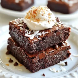 Vegan Chocolate Coconut Brownies Einfaches Rezept