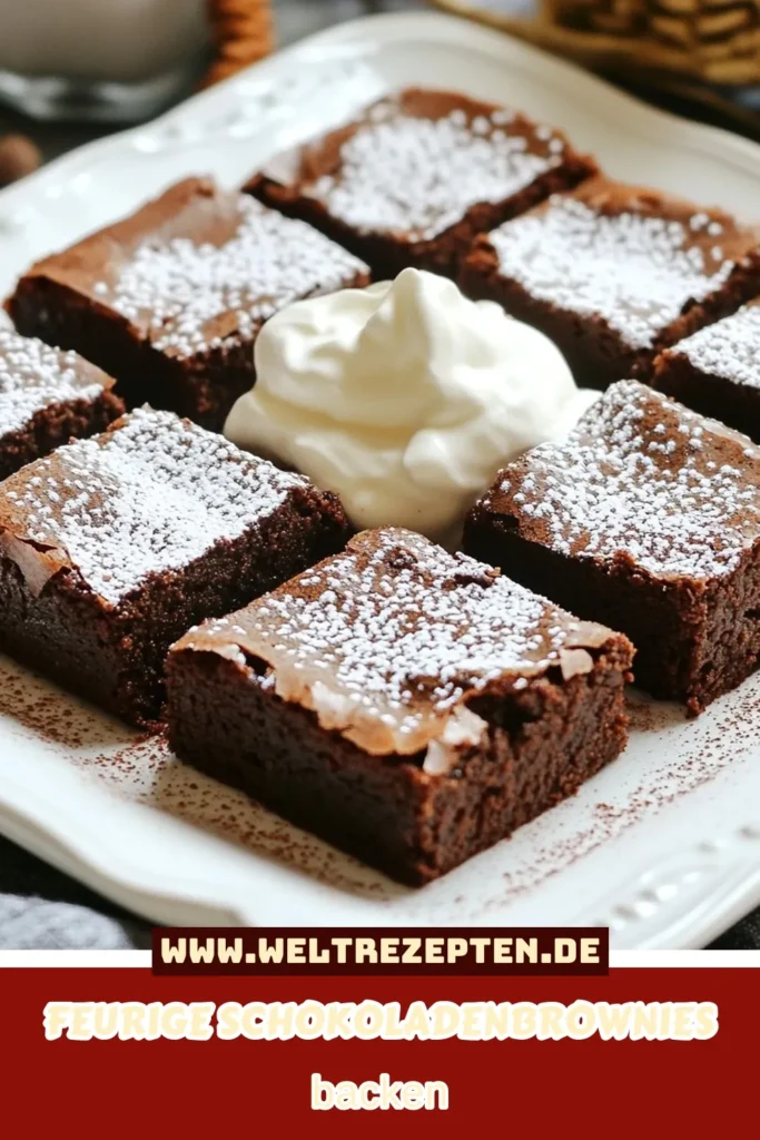 Entdecken Sie das perfekte Rezept für mexikanische Schokoladenbrownies mit Chili! Diese scharfen Desserts kombinieren die köstliche Süße von Zartbitterschokolade mit einer feurigen Note von Chili. Ideal für Schokoladenliebhaber, die etwas Neues ausprobieren möchten. Bereiten Sie diese leckeren Brownies für Ihre nächste Feier vor und beeindrucken Sie Ihre Gäste! Jetzt das Rezept ausprobieren und speichern! #mexikanischeSchokoladenbrownies #BrowniesmitChili #scharfeDesserts #ZartbitterschokoladeBrownies