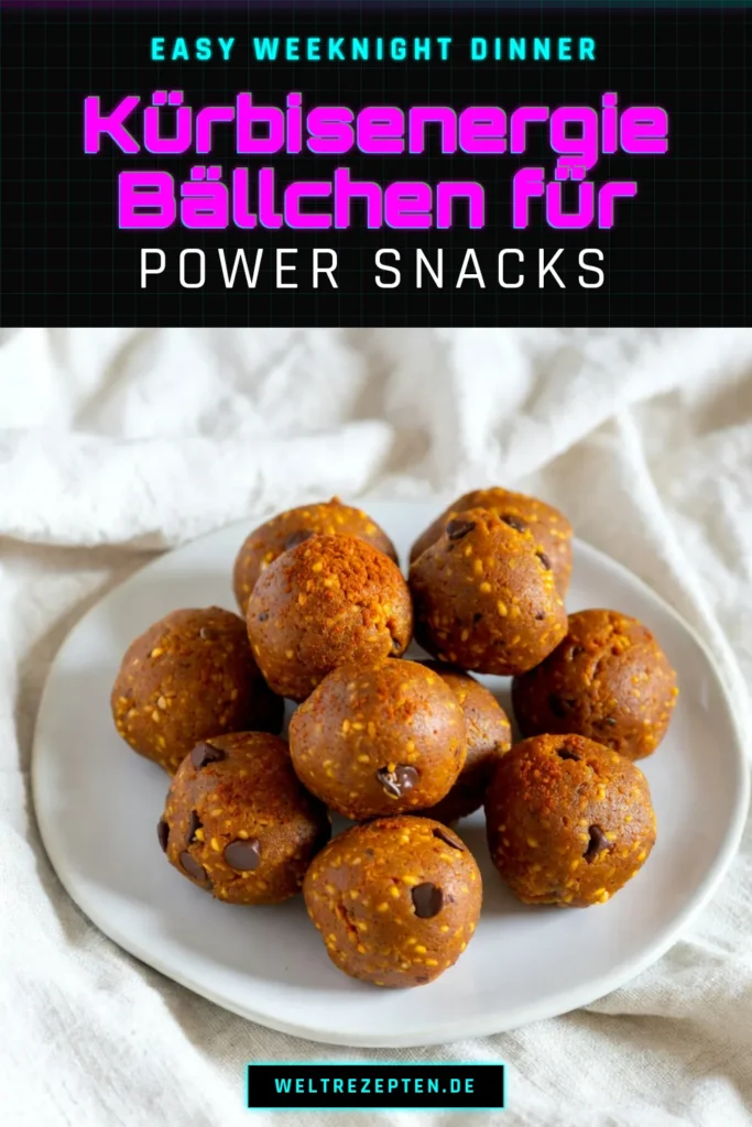 Entdecke unser einfaches Rezept für Kürbis-Gewürz-Bällchen, die perfekten gesunden Snacks mit Kürbis! Diese köstlichen Energie Bällchen sind nicht nur vegan, sondern auch vollgepackt mit Haferflocken und Gewürzen. Ideal als Snack für unterwegs oder nach dem Training! Probiere das Rezept aus und genieße den vollmundigen Geschmack. Speichere dir dieses Rezept für gesunde Energie Snacks und teile deine Kreationen! #KürbisGewürzBällchen #EnergieBällchenRezept #GesundeSnacksMitKürbis #VeganeEnergieSnacks