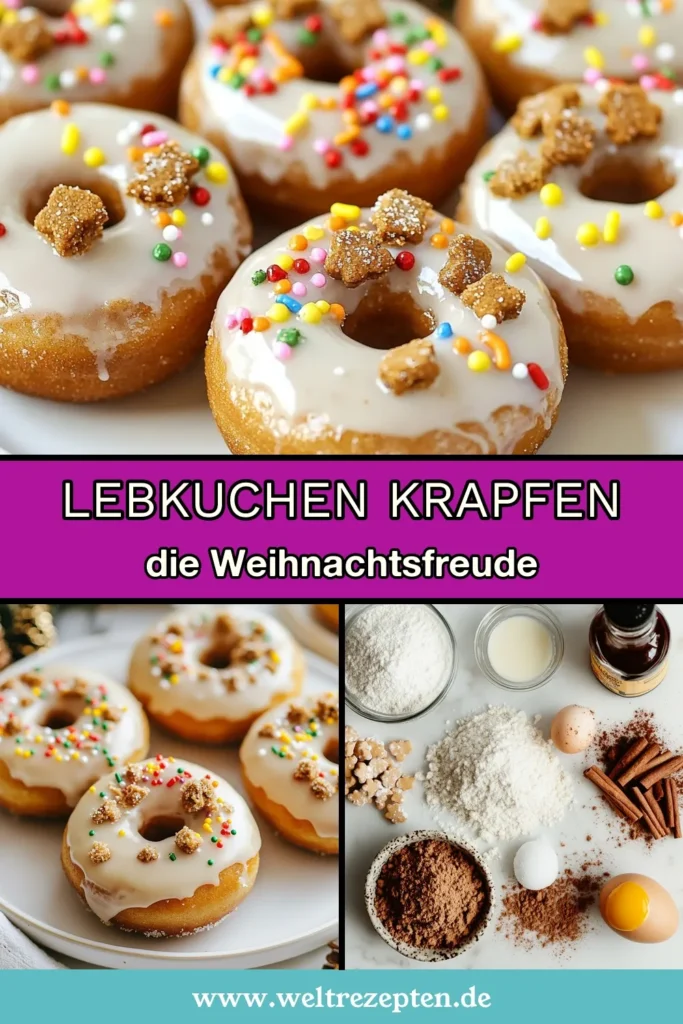 Entdecke unser unwiderstehliches Lebkuchen Krapfen Rezept! Diese Donuts mit Gewürzen sind das perfekte festliche Gebäck für die Weihnachtszeit. Mit glutenfreien Lebkuchen Donuts zauberst du leckere Weihnachtsdonuts, die jedem schmecken. Bereite sie schnell und einfach zu und bring festliche Stimmung in deine Küche. Lass dir dieses Rezept nicht entgehen und speichere es jetzt! #LebkuchenKrapfen #DonutsMitGewürzen #Weihnachtsdonuts #FestlicheGebäckRezepte
