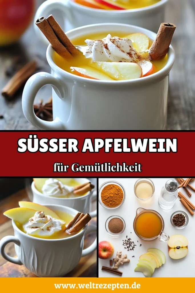 Entdecke dieses köstliche Lebkuchen Apfelwein Rezept, das perfekt für kalte Winterabende ist. Lerne, wie du warmen Apfelwein selber machen kannst, der mit Ingwer, Zimt und Gewürzen verfeinert wird. Dieses festliche Getränk für Weihnachten bringt sowohl Wärme als auch einen wunderbaren Geschmack. Serviere deinen Ingwer Zimt Apfelwein in rustikalen Tassen und genieße die Aromen! Speichere dir das Rezept jetzt! #Apfelwein #Weihnachtsgetränk #Lebkuchen #FestlicheRezepte