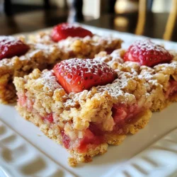 - 1 ½ Tassen Haferflocken - ½ Tasse Vollkornmehl - ½ Tasse Mandelbutter oder Erdnussbutter Diese Zutaten sind die Basis für die Riegel. Haferflocken geben eine tolle Textur und sind gesund. Vollkornmehl bringt Ballaststoffe mit. Mandel- oder Erdnussbutter sorgt für gesunde Fette und Geschmack. - ¼ Tasse Honig - ¼ Tasse Ahornsirup (vegane Option) Honig und Ahornsirup machen die Riegel süß. Honig gibt einen reichen Geschmack. Ahornsirup ist eine gute Wahl für Veganer. Beide Süßstoffe fügen Feuchtigkeit hinzu. - 1 Tasse frische Erdbeeren, geputzt und gehackt - 2 Esslöffel Chiasamen (optional) Frische Erdbeeren bringen fruchtige Frische. Sie sind saftig und lecker. Chiasamen sind optional, aber sie geben eine tolle Textur und Nährstoffe. Sie passen perfekt zu den Erdbeeren. {{ingredient_image_2}} Zuerst heize deinen Ofen auf 175°C vor. Das macht die Riegel schön knusprig. Bereite eine Backform (20x20 cm) vor. Lege sie mit Backpapier aus. Lass die Ränder überstehen. So lässt sich der Riegel später leicht herausnehmen. In einer großen Schüssel vermische die Haferflocken, das Vollkornmehl, das Backpulver, das Salz und den Zimt. Rühre gut um, bis alles gleichmäßig verteilt ist. Diese Mischung gibt dem Riegel Struktur und Geschmack. In einer anderen Schüssel kombiniere die Mandelbutter, den Honig und den Vanilleextrakt. Rühre alles mit einem Schneebesen cremig. Wenn die Mandelbutter fest ist, wärme sie kurz in der Mikrowelle. So lässt sie sich besser mischen. Gieße die feuchten Zutaten in die Schüssel mit den trockenen. Rühre alles gut um, bis es eine gleichmäßige Masse gibt. Füge die gehackten Erdbeeren und die Chiasamen hinzu. Falten diese vorsichtig unter, damit die Erdbeeren nicht zerdrückt werden. Verteile die Mischung gleichmäßig in die Backform. Drücke sie fest, um eine glatte Schicht zu bilden. Backe die Riegel für 25-30 Minuten. Sie sind fertig, wenn die Ränder goldbraun sind. Lasse die Riegel 10 Minuten in der Form abkühlen. Hebe sie dann mit dem Backpapier heraus und lege sie auf ein Kuchengitter. Lass sie dort vollständig abkühlen, bevor du sie in Riegel schneidest. Um die perfekte Konsistenz zu erreichen, ist das Verhältnis der Zutaten wichtig. Achte darauf, dass du die Haferflocken und das Vollkornmehl im richtigen Verhältnis mischst. Zu viel Mehl kann die Riegel trocken machen. Ideal ist ein Verhältnis von 3:1 für Haferflocken zu Mehl. Wenn du mehr Feuchtigkeit brauchst, kannst du die Menge an Mandelbutter oder Honig leicht erhöhen. Der Geschmack kann mit Gewürzen oder zusätzlichen Früchten verbessert werden. Zimt bringt Wärme in die Riegel. Du kannst auch Muskatnuss oder Ingwer verwenden. Frische Erdbeeren sind toll, aber du kannst auch gefrorene Himbeeren oder Äpfel hinzugeben. Diese Früchte geben einen anderen, fruchtigen Geschmack und machen die Riegel noch besser. Die Überwachung der Backzeit ist sehr wichtig. Backe die Riegel für 25-30 Minuten. Schau nach, ob die Ränder goldbraun sind und die Mitte fest ist. Wenn du einen Zahnstocher in die Mitte steckst und er sauber herauskommt, sind die Riegel fertig. Lass sie nach dem Backen gut abkühlen, bevor du sie schneidest. So bleiben sie zusammen und brechen nicht. Pro Tipps Frische Erdbeeren: Verwenden Sie frische Erdbeeren für den besten Geschmack. Tiefgefrorene Erdbeeren können zu viel Feuchtigkeit abgeben und die Konsistenz der Riegel beeinträchtigen. Variationen der Nussbutter: Experimentieren Sie mit verschiedenen Nussbuttern wie Cashew- oder Sonnenblumenbutter für unterschiedliche Aromen und Nährstoffe. Zusätzliche Süße: Wenn Sie es süßer mögen, fügen Sie nach dem Backen etwas Honig oder Ahornsirup über die Riegel hinzu. Kühlen vor dem Schneiden: Stellen Sie sicher, dass die Riegel vollständig abgekühlt sind, bevor Sie sie schneiden. Dies hilft, Brüche und Krümel zu vermeiden. {{image_4}} Du kannst viele Früchte nutzen. Blaubeeren sind eine tolle Wahl. Sie bringen Süße und Farbe. Auch Bananen passen gut. Sie machen die Riegel saftig. Äpfel geben Crunch und Frische. Einfach die Erdbeeren ersetzen und die Menge anpassen. So bekommst du immer neue Geschmäcker. Nüsse und Samen fügen Textur hinzu. Pekannüsse geben einen reichen Geschmack. Walnüsse sind sehr nahrhaft und lecker. Leinsamen sind klein, aber voller Nährstoffe. Sie helfen, die Riegel gesund zu machen. Füge eine Handvoll Nüsse oder Samen zu deinem Rezept hinzu. Das macht die Riegel noch besser! Wenn du glutenfrei essen möchtest, ist das einfach. Nutze glutenfreies Mehl anstelle von Vollkornmehl. Es gibt viele gute Optionen wie Mandeln oder Kokosnussmehl. Achte darauf, die anderen Zutaten auch glutenfrei zu wählen. So kannst du trotzdem leckere Riegel genießen. Lagern Sie die Erdbeer-Haferflocken-Riegel im Kühlschrank. Sie bleiben dort frisch bis zu einer Woche. Nutzen Sie einen luftdichten Behälter. Dies hilft, die Riegel vor Feuchtigkeit zu schützen. Wenn Sie die Riegel richtig lagern, bleiben sie weich und lecker. Überprüfen Sie regelmäßig, ob sie noch gut sind. Wenn sie trocken aussehen, sind sie nicht mehr frisch. Einfrieren ist eine gute Idee für lange Haltbarkeit. Schneiden Sie die Riegel in Portionen. Wickeln Sie jede Portion in Frischhaltefolie. Legen Sie die Riegel dann in einen luftdichten Behälter oder einen Gefrierbeutel. So bleiben sie bis zu drei Monate haltbar. Denken Sie daran, die Riegel vor dem Essen für ein paar Stunden im Kühlschrank auftauen zu lassen. So bleiben sie saftig und lecker. Diese Riegel sind perfekt für unterwegs. Packen Sie sie in eine kleine Box oder eine Papiertüte. Sie passen gut in eine Tasche oder einen Rucksack. So haben Sie immer einen gesunden Snack zur Hand. Sie eignen sich auch gut für Ausflüge oder das Büro. Nehmen Sie sie mit, wenn Sie unterwegs sind, oder genießen Sie sie zu Hause. Die Erdbeer-Haferflocken-Riegel halten sich bis zu einer Woche im Kühlschrank. Lagern Sie sie in einem luftdichten Behälter. So bleiben sie frisch und lecker. Achten Sie darauf, die Riegel gut abzukühlen, bevor Sie sie lagern. So verhindern Sie, dass sie matschig werden. Ja, Sie können die Riegel ohne Zucker machen. Verwenden Sie einfach reife Bananen oder Datteln. Diese Früchte geben natürliche Süße und Geschmack. Sie können auch ungesüßtes Apfelmus hinzufügen. So bleiben die Riegel gesund und lecker. Neben Mandelbutter können Sie auch Erdnussbutter verwenden. Cashewbutter ist eine weitere tolle Option. Jede Nussbutter hat ihren eigenen Geschmack. Experimente machen das Rezept spannend. Versuchen Sie auch, verschiedene Kombinationen zu finden, um neue Geschmäcker zu entdecken. Ja, die Riegel können vegan sein. Ersetzen Sie den Honig durch Ahornsirup. Achten Sie darauf, dass alle anderen Zutaten ebenfalls vegan sind. Verwenden Sie auch pflanzliche Butter, wenn nötig. So genießen Sie gesunde und leckere Riegel, die für alle geeignet sind. Zusammenfassend haben wir die wichtigsten Zutaten für leckere Erdbeer-Haferflocken-Riegel besprochen. Wir haben auch eine einfache Schritt-für-Schritt-Anleitung gegeben. Die Tipps helfen dir, die Riegel perfekt zu machen. Variationen erlauben dir Kreativität, und die Aufbewahrungshinweise sorgen für frische Snacks. Genieße diese Riegel als gesunde Snacks. Sie sind einfach zuzubereiten und voller Geschmack. Experimentiere ruhig mit neuen Zutaten. Du wirst viel Spaß dabei haben!