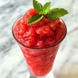 Um deinen Erdbeer Limeade Slush zu machen, brauchst du folgende Zutaten: - 2 Tassen frische Erdbeeren, entstielt und in Scheiben geschnitten - 1 Tasse kaltes Wasser - ½ Tasse frisch gepresster Limettensaft (ca. 4 Limetten) - ½ Tasse Zucker (oder nach Geschmack) - 2 Tassen Eiswürfel - Frische Minzblätter zur Garnitur (optional) Diese Zutaten sorgen für einen frischen und fruchtigen Geschmack. Die Kombination aus Erdbeeren und Limetten gibt dir den perfekten Sommertag-Schlummer. Wähle reife und saftige Erdbeeren für den besten Geschmack. Achte auf: - Farbe: Sie sollten tiefrot sein. Vermeide grüne oder fleckige Erdbeeren. - Geruch: Frische Erdbeeren duften süß. - Textur: Sie sollten fest, aber nicht hart sein. - Blätter: Die Blätter sollten grün und frisch aussehen. Frische Erdbeeren machen deinen Slush schmackhafter und bunter. Wenn du Zucker vermeiden möchtest, probiere diese Alternativen: - Honig: Er gibt eine schöne Süße und hat viele Vorteile. - Agavendicksaft: Eine flüssige Option, die gut schmilzt. - Stevia: Eine kalorienfreie Wahl, die süß ist. Teste die Süßungsmittel, um den besten Geschmack für deinen Slush zu finden. {{ingredient_image_2}} Zuerst nimmst du zwei Tassen frische Erdbeeren. Schneide die Erdbeeren in kleine Stücke. Gib die Stücke in einen Mixer. Füge eine Tasse kaltes Wasser hinzu. Press den Saft von vier Limetten in den Mixer. Danach kommt eine halbe Tasse Zucker dazu. Mixe alles gut, bis die Mischung glatt ist. Probiere die Mischung und passe den Zucker nach deinem Geschmack an. Jetzt ist es Zeit für das Eis. Füge zwei Tassen Eiswürfel in den Mixer. Mixe alles auf hoher Stufe. Achte darauf, dass die Eiswürfel klein sind. Die Mischung sollte schön fluffig sein. Falls die Mischung zu dick ist, gib etwas mehr kaltes Wasser hinzu. Mixe erneut, bis die Konsistenz perfekt ist. Wenn du es süßer magst, füge mehr Zucker hinzu. Probiere die Mischung wieder, um sicherzugehen, dass sie dir gefällt. Um die perfekte Konsistenz zu erzielen, ist das richtige Verhältnis der Zutaten entscheidend. Wenn dein Erdbeer Limeade Slush zu dick ist, füge einfach mehr kaltes Wasser hinzu. Mixe die Mischung erneut, bis sie die gewünschte Schluffigkeit erreicht. Wenn du es lieber dicker magst, nutze mehr Eiswürfel. Eine gute Mischung sorgt für ein erfrischendes Trinkerlebnis. Du kannst den Erdbeer Limeade Slush leicht variieren. Füge zum Beispiel einige gefrorene Himbeeren oder Blaubeeren hinzu. Das gibt dem Getränk eine neue Note. Auch ein Spritzer Ingwer- oder Kokoswasser kann den Geschmack spannend machen. Experimentiere mit verschiedenen Früchten, um deinen persönlichen Favoriten zu finden. Die Garnitur macht viel aus. Frische Minzblätter sind eine hervorragende Wahl. Sie sehen nicht nur schön aus, sondern bringen auch einen frischen Geschmack. Du kannst auch dünne Limettenscheiben oder Erdbeeren an den Rand des Glases stecken. Eine bunte Präsentation macht den Slush noch ansprechender und lädt zum Genießen ein. Pro Tipps Frische Erdbeeren verwenden: Verwende möglichst frische und reife Erdbeeren für den besten Geschmack. Sie sollten süß und aromatisch sein. Limettensaft frisch pressen: Frisch gepresster Limettensaft sorgt für einen intensiveren und frischeren Geschmack im Vergleich zu abgepacktem Saft. Süße anpassen: Probiere die Mischung nach dem Mixen und passe die Süße an. Jeder mag es anders, also finde die perfekte Balance für deinen Geschmack. Konsistenz optimieren: Wenn der Schlummer zu dick ist, füge schrittweise kaltes Wasser hinzu, bis die gewünschte Konsistenz erreicht ist, um ein angenehmes Trinkerlebnis zu gewährleisten. {{image_4}} Wenn du deinen Erdbeer Limeade Slush variieren möchtest, probiere andere Früchte. Du kannst zum Beispiel Himbeeren, Blaubeeren oder sogar Ananas hinzufügen. Diese Früchte bringen neue Geschmäcker und Farben. Mische einfach die geschnittenen Früchte mit den Erdbeeren. Achte darauf, dass die Früchte frisch sind. So bleibt der Slush lecker und gesund. Kräuter können deinem Slush einen besonderen Kick geben. Minze ist eine tolle Wahl, weil sie erfrischend ist. Du kannst ein paar Minzblätter in den Mixer geben. Mische sie mit den anderen Zutaten. Basilikum ist auch eine interessante Option. Es hat einen süßen und würzigen Geschmack. Probiere es aus und finde heraus, was dir am besten gefällt. Wenn du eine vegane Version machen möchtest, ersetze den Zucker durch Agavendicksaft oder Stevia. Beide sind pflanzlich und süß. Für eine zuckerfreie Version kannst du auch Süßstoff verwenden. Achte darauf, dass du die Menge anpasst, da einige Süßstoffe viel süßer sind. So kannst du den perfekten Slush ganz nach deinem Geschmack herstellen. Um deinen Erdbeer-Limetten-Schlummer frisch zu halten, bewahre ihn im Kühlschrank auf. Fülle den Schlummer in einen luftdichten Behälter. So bleibt der Geschmack lange erhalten. Wenn möglich, genieße ihn frisch. Du kannst den Schlummer auch im Gefrierfach lagern. Fülle ihn in einen gefrierfesten Behälter. Lass etwas Platz, da sich die Flüssigkeit ausdehnt. Zum Auftauen, stelle den Behälter in den Kühlschrank. Rühre den Schlummer gut durch, bevor du ihn servierst. Der Erdbeer-Limetten-Schlummer hält sich im Kühlschrank für bis zu drei Tage. Im Gefrierfach bleibt er bis zu zwei Monate frisch. Achte darauf, den Schlummer vor dem Servieren gut zu mischen. So erhältst du die beste Textur und den besten Geschmack. Um den Erdbeer-Limetten-Schlummer perfekt zu machen, starte mit frischen Zutaten. Mische zuerst die Erdbeeren, kaltes Wasser, Limettensaft und Zucker in einem Mixer. Achte darauf, dass der Zucker gut aufgelöst ist. Danach füge die Eiswürfel hinzu und mixe alles gut durch. Die Mischung sollte schön schluffig sein. Probiere sie und passe die Süße nach deinem Geschmack an. Ja, du kannst gefrorene Erdbeeren verwenden! Sie sind eine gute Option, besonders wenn frische Erdbeeren nicht verfügbar sind. Sie machen deinen Slush auch besonders kühl und erfrischend. Achte darauf, die gefrorenen Erdbeeren etwas auftauen zu lassen, damit sie sich leichter mixen lassen. Du kannst auch die Menge an Wasser etwas reduzieren, da gefrorene Erdbeeren mehr Flüssigkeit abgeben. Dieser Erdbeer-Limetten-Schlummer ist alkoholfrei. Er ist die perfekte Erfrischung für alle Altersgruppen. Du kannst ihn jederzeit genießen, egal ob im Sommer oder bei einem Treffen mit Freunden. Wenn du einen alkoholischen Kick möchtest, kannst du einen Spritzer Wodka oder Rum hinzufügen. Aber der Slush schmeckt auch ganz ohne Alkohol köstlich! Du hast nun alle Schritte für einen leckeren Erdbeer-Limetten-Schlummer. Wir haben die besten Zutaten und Tipps zur Auswahl der Erdbeeren besprochen. Zudem gab es Tipps für die Zubereitung und Anpassungen für verschiedene Geschmäcker. Denke daran, beim Mixen die Konsistenz anzupassen und die besten Garnierungen zu wählen. Mit diesen Tricks und Varianten wirst du immer wieder einen köstlichen Schlummer genießen. Experimentiere und finde deine perfekte Mischung!